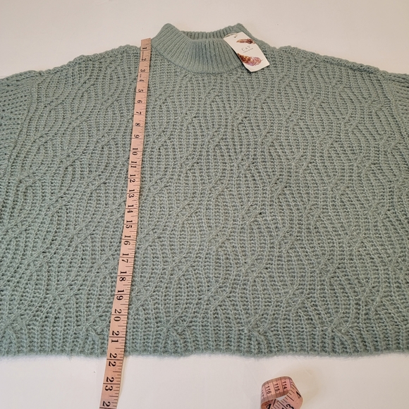 Chelsea & Violet Mock Neck Balloon Sleeve Cable Knit Sweater Size XXL NWT! - Picture 13 of 17